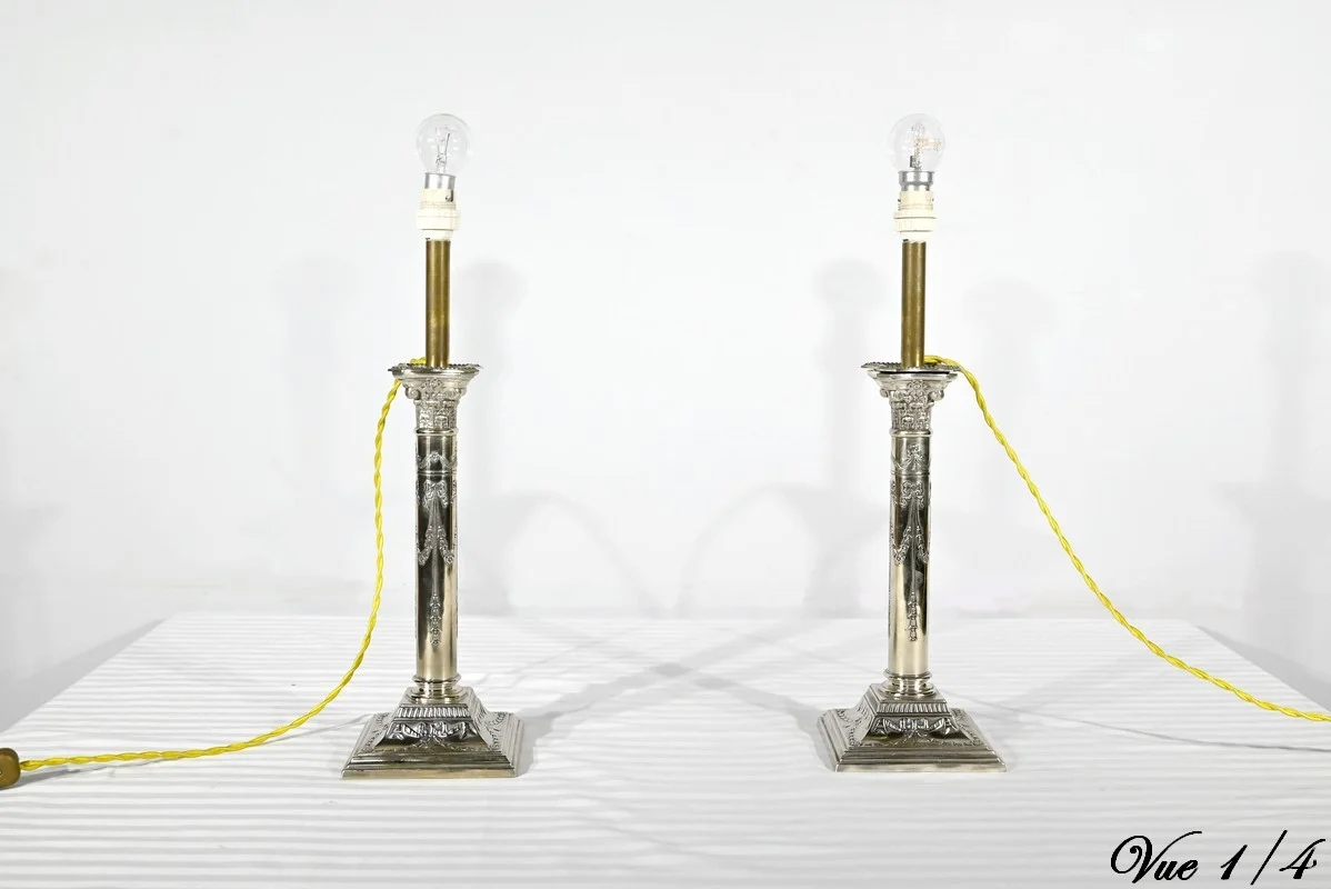SILVER PLATE LAMPS