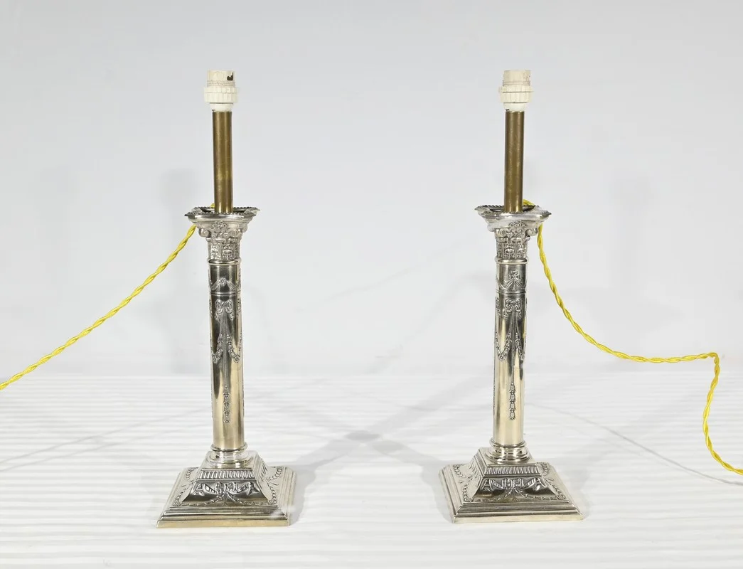 SILVER PLATE LAMPS