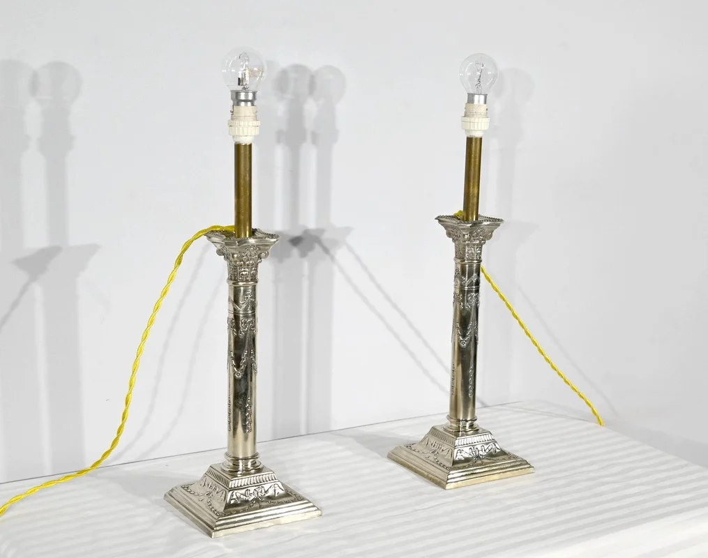 SILVER PLATE LAMPS