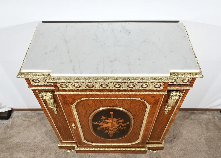 Meuble d'Entre-deux en Bois Précieux, époque Napoléon III - Milieu XIXe