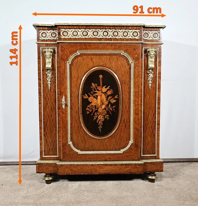 Meuble d'Entre-deux en Bois Précieux, époque Napoléon III - Milieu XIXe