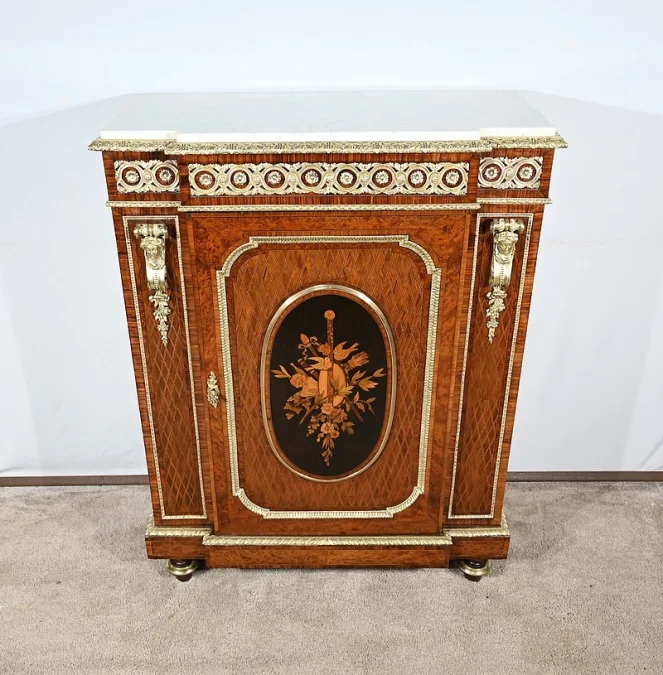Meuble d'Entre-deux en Bois Précieux, époque Napoléon III - Milieu XIXe