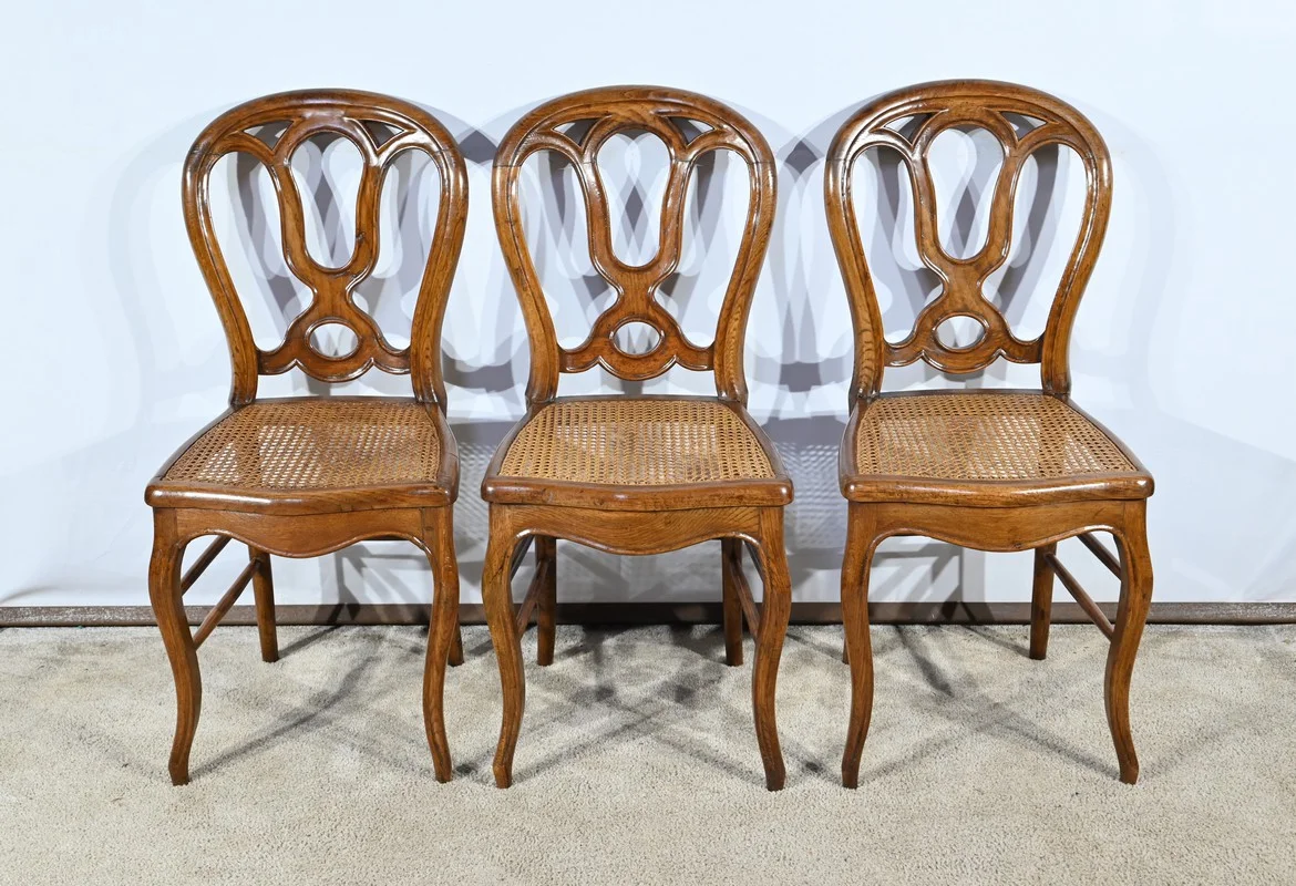 Suite de 3 Chaises en Chêne, époque Louis Philippe – Milieu XIXe