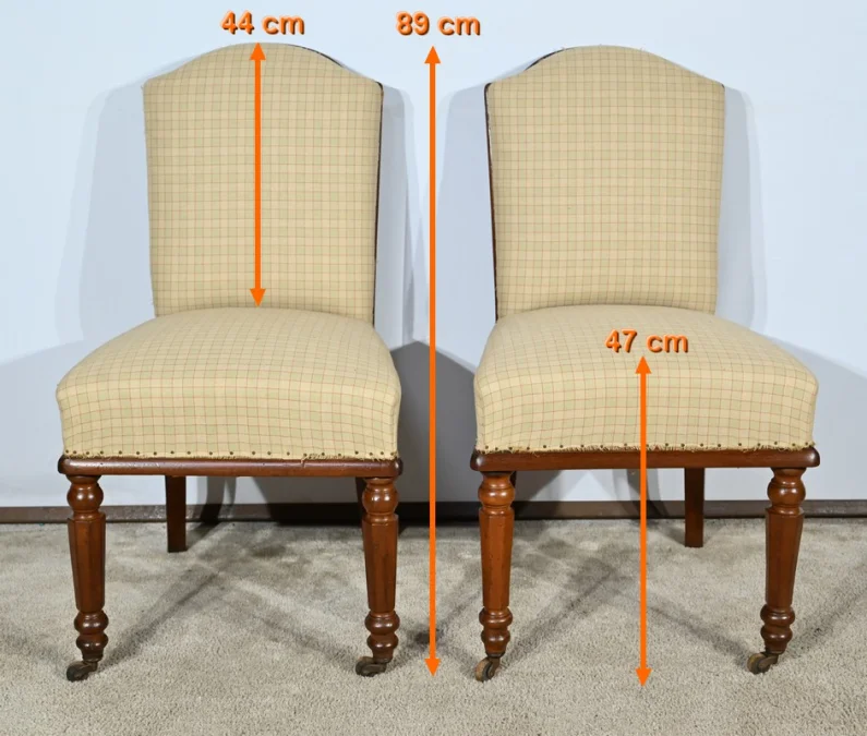 Paire de Chaises en Acajou de Cuba, époque Restauration – Début XIXe