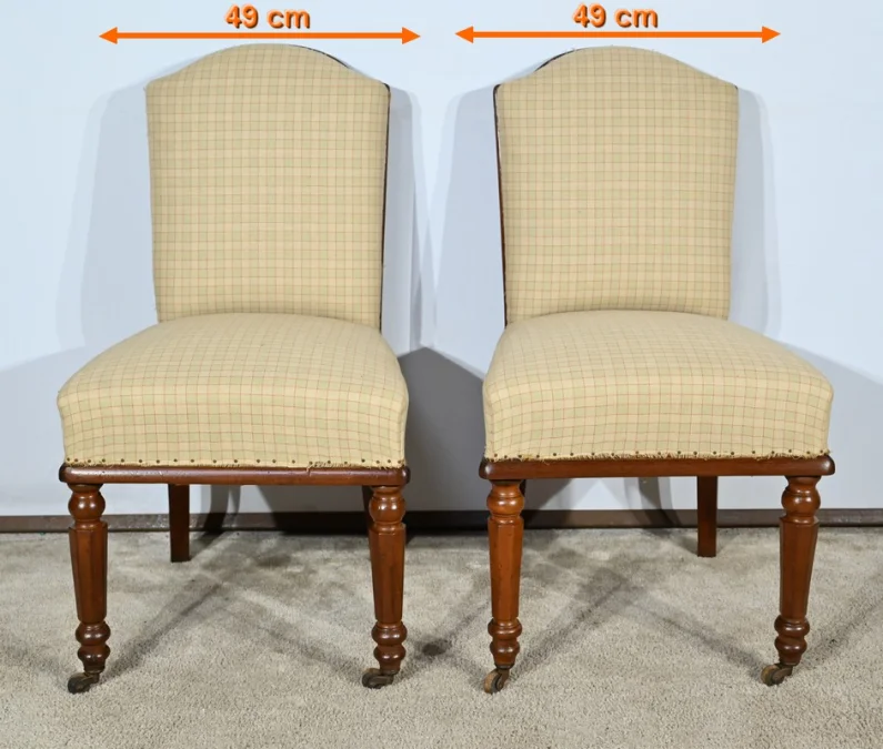 Paire de Chaises en Acajou de Cuba, époque Restauration – Début XIXe