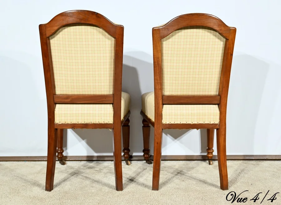 Paire de Chaises en Acajou de Cuba, époque Restauration – Début XIXe
