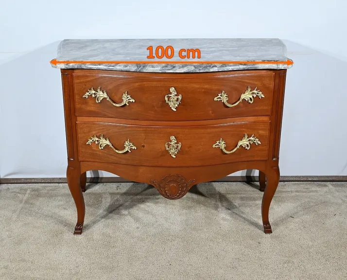 Commode Sauteuse en Acajou massif, style Louis XV – Fin XIXe