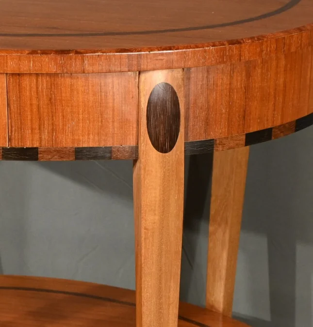 Table Guéridon en Acajou et Palissandre, Art Déco - 1930