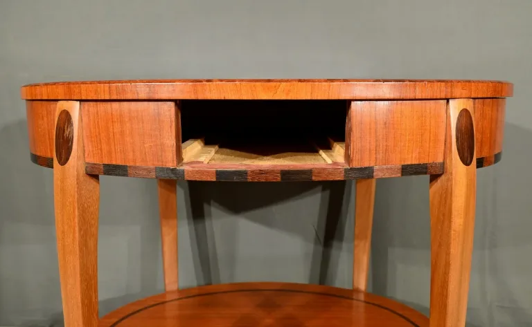 Table Guéridon en Acajou et Palissandre, Art Déco - 1930