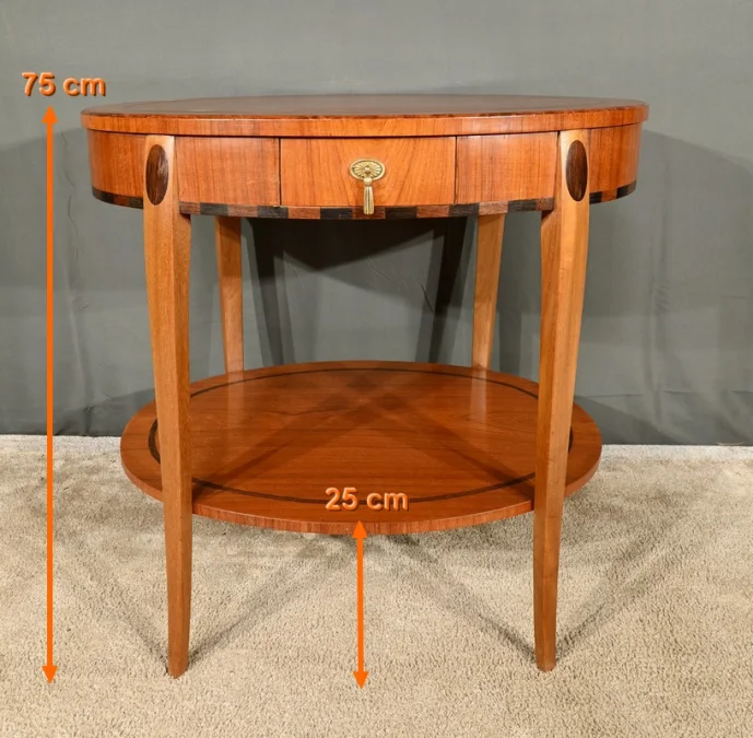 Table Guéridon en Acajou et Palissandre, Art Déco - 1930