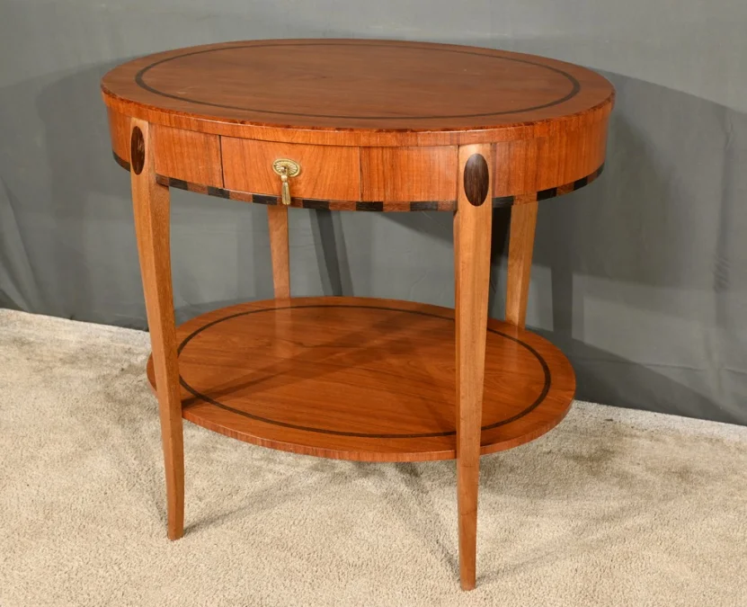 Table Guéridon en Acajou et Palissandre, Art Déco - 1930