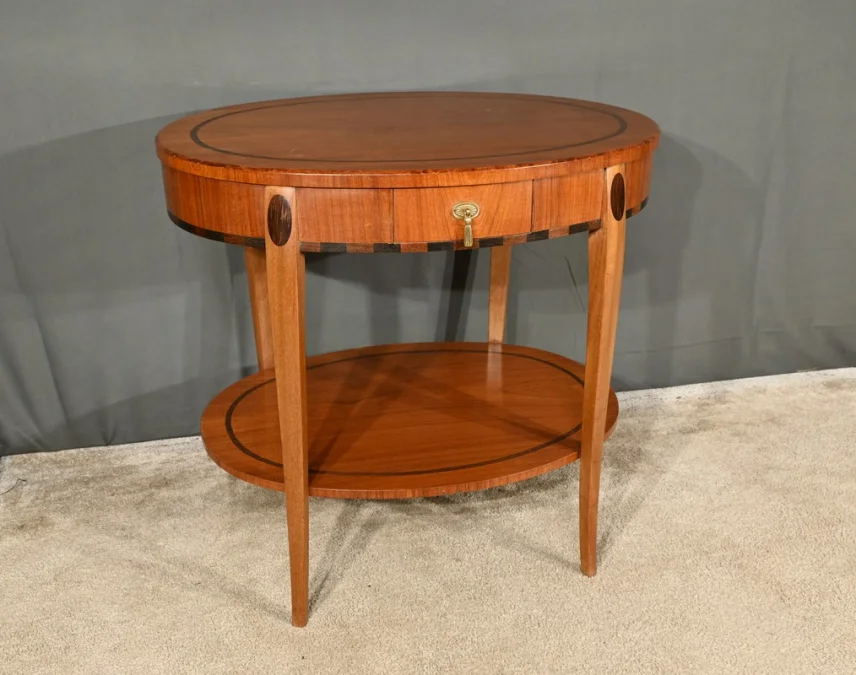 Table Guéridon en Acajou et Palissandre, Art Déco - 1930