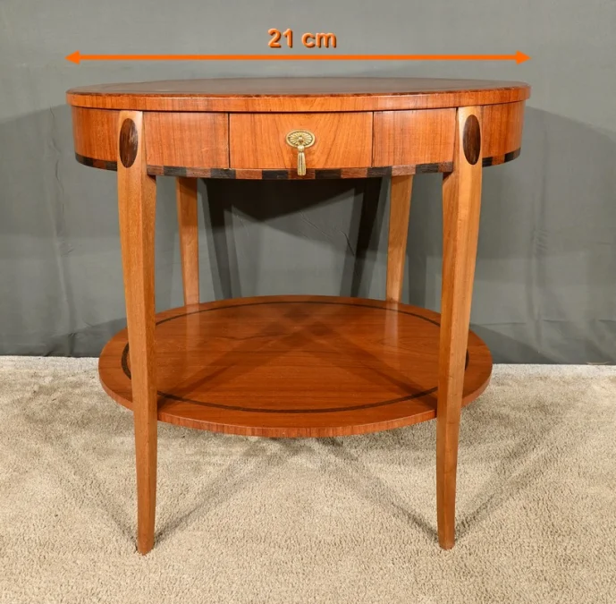 Table Guéridon en Acajou et Palissandre, Art Déco - 1930