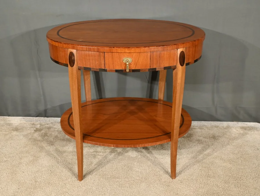 Table Guéridon en Acajou et Palissandre, Art Déco - 1930