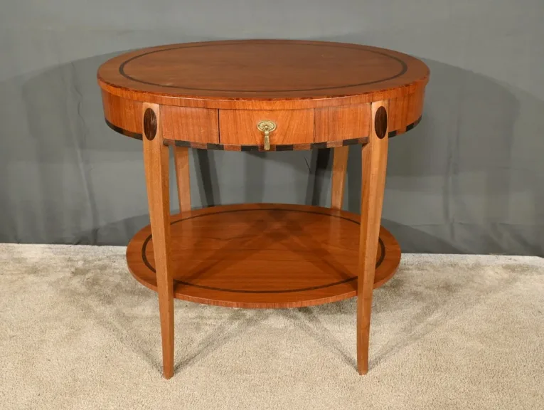 Table Guéridon en Acajou et Palissandre, Art Déco - 1930