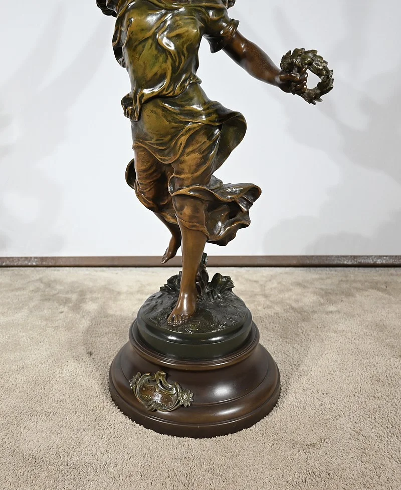 Importante Sculpture en Régule, "La Patrie", signée Ferville Suan - Fin XIXe