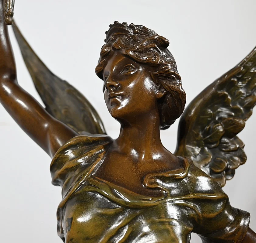 Importante Sculpture en Régule, "La Patrie", signée Ferville Suan - Fin XIXe
