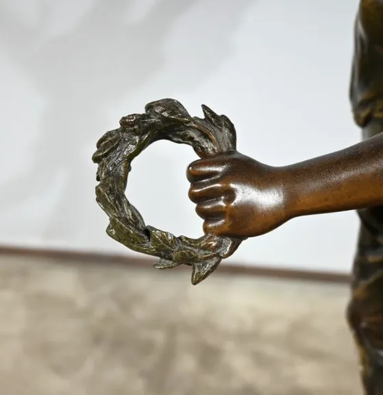 СТАТУЯ SPELTER подписана FERVILLE SUAN
