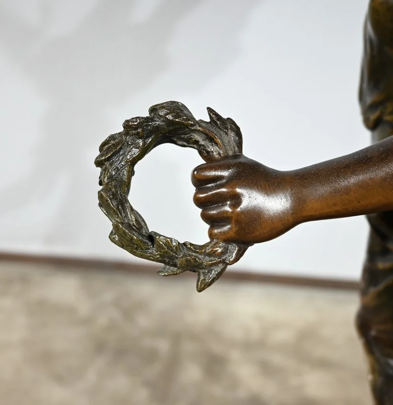 Importante Sculpture en Régule, "La Patrie", signée Ferville Suan - Fin XIXe