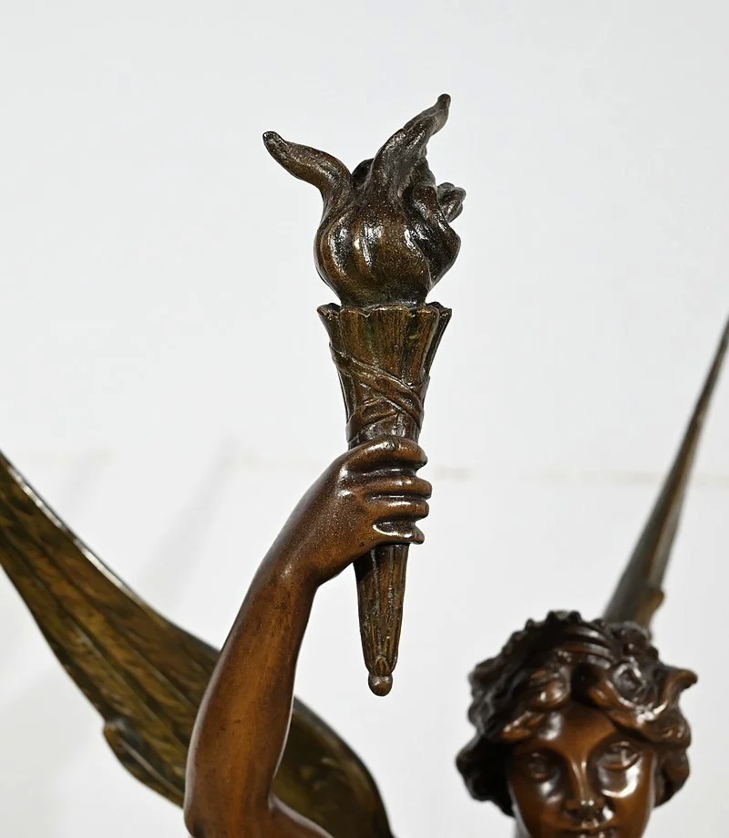 Importante Sculpture en Régule, "La Patrie", signée Ferville Suan - Fin XIXe