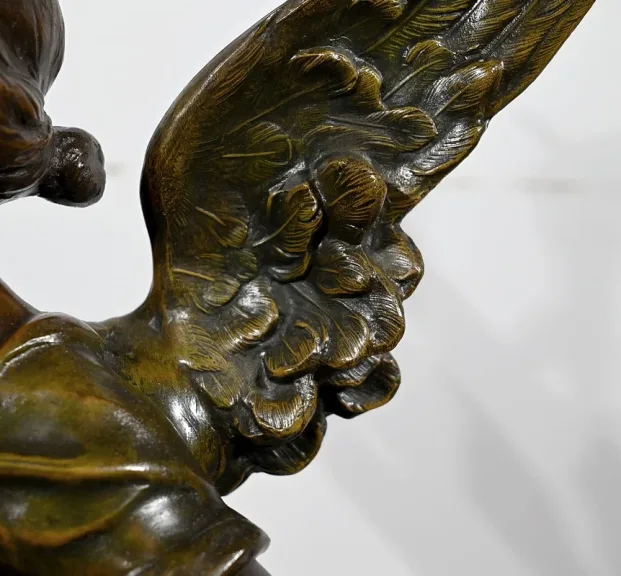 СТАТУЯ SPELTER подписана FERVILLE SUAN