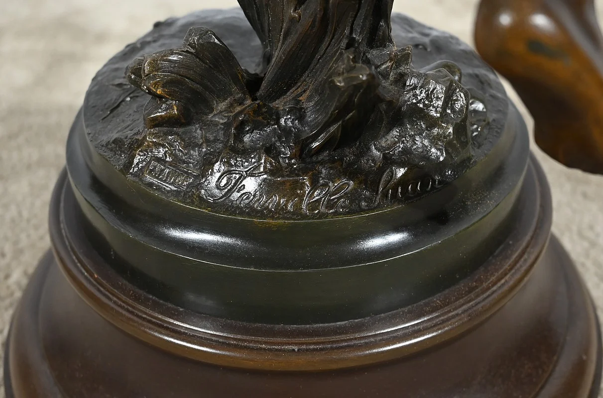 Importante Sculpture en Régule, "La Patrie", signée Ferville Suan - Fin XIXe