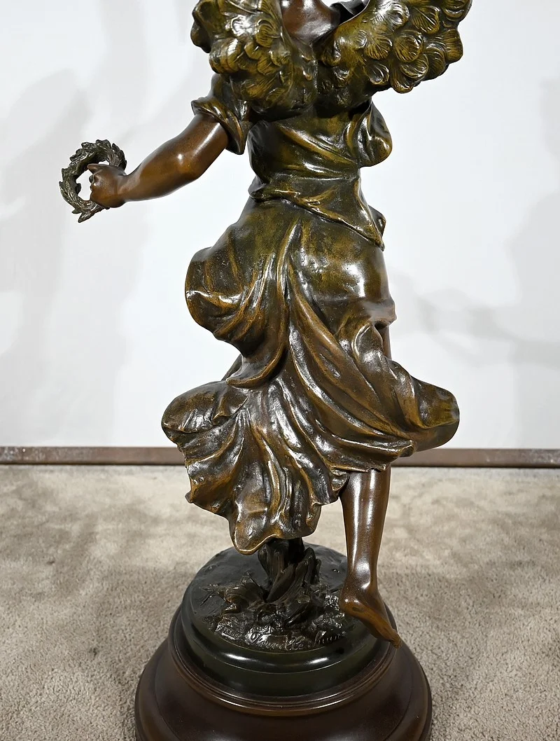 Importante Sculpture en Régule, "La Patrie", signée Ferville Suan - Fin XIXe