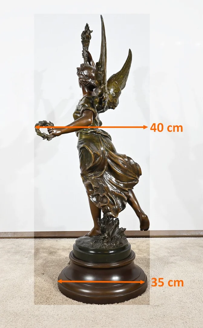 Importante Sculpture en Régule, "La Patrie", signée Ferville Suan - Fin XIXe