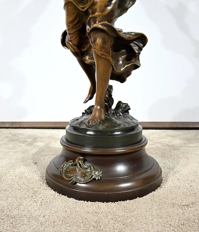 Importante Sculpture en Régule, "La Patrie", signée Ferville Suan - Fin XIXe