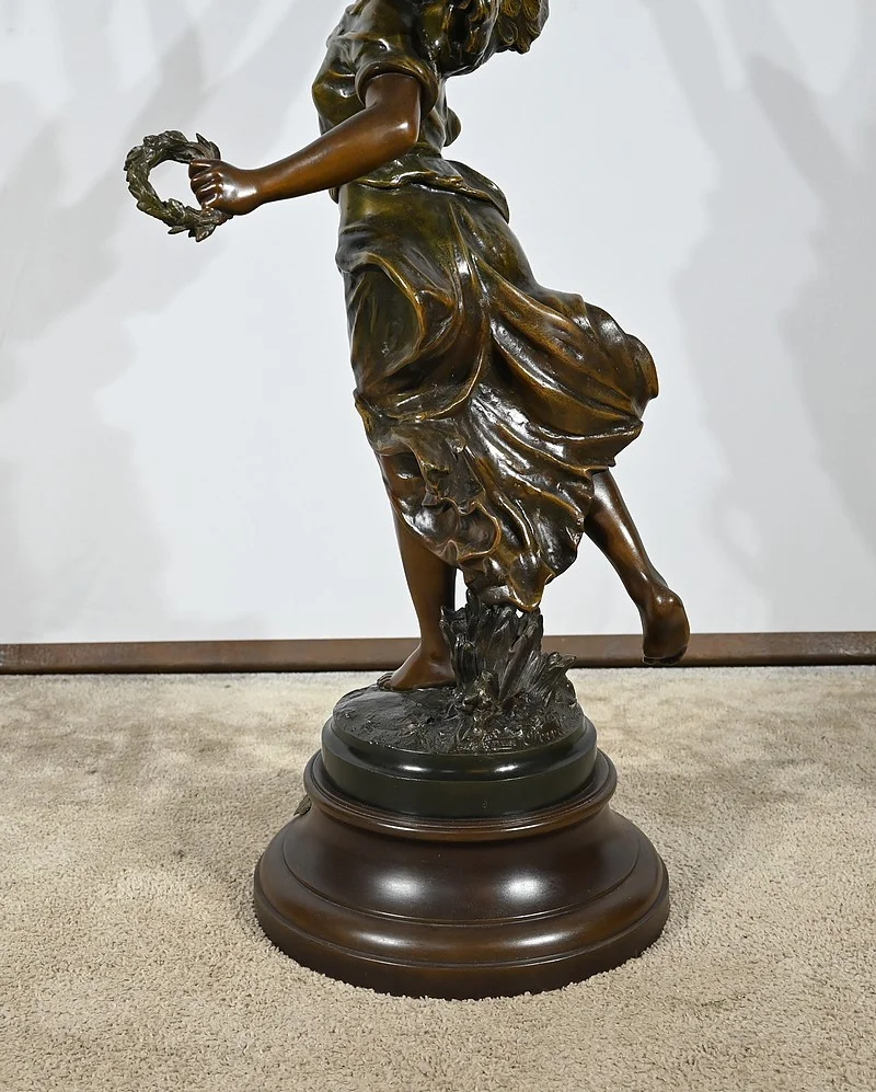 Importante Sculpture en Régule, "La Patrie", signée Ferville Suan - Fin XIXe