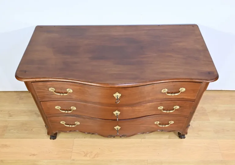 Commode Nantaise de Port en Acajou de Cuba – 2ème partie XVIIIe