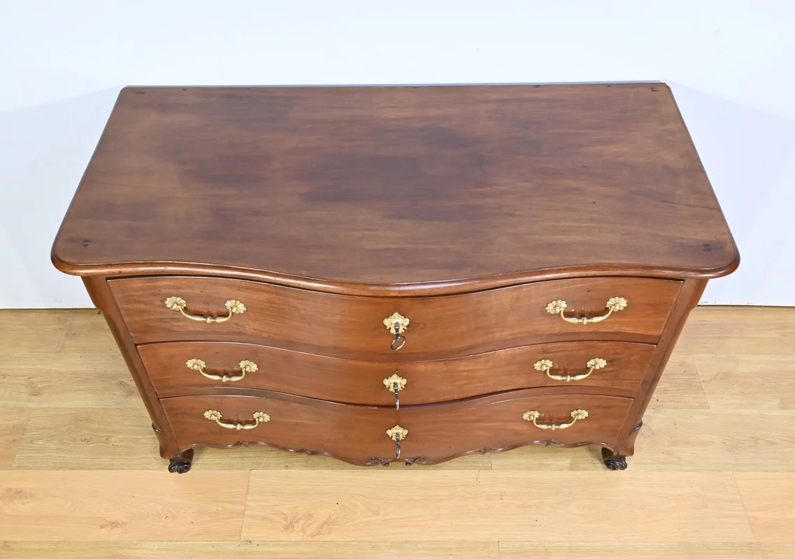 Commode Nantaise de Port en Acajou de Cuba – 2ème partie XVIIIe