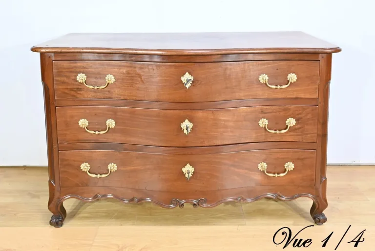 Commode Nantaise de Port en Acajou de Cuba – 2ème partie XVIIIe