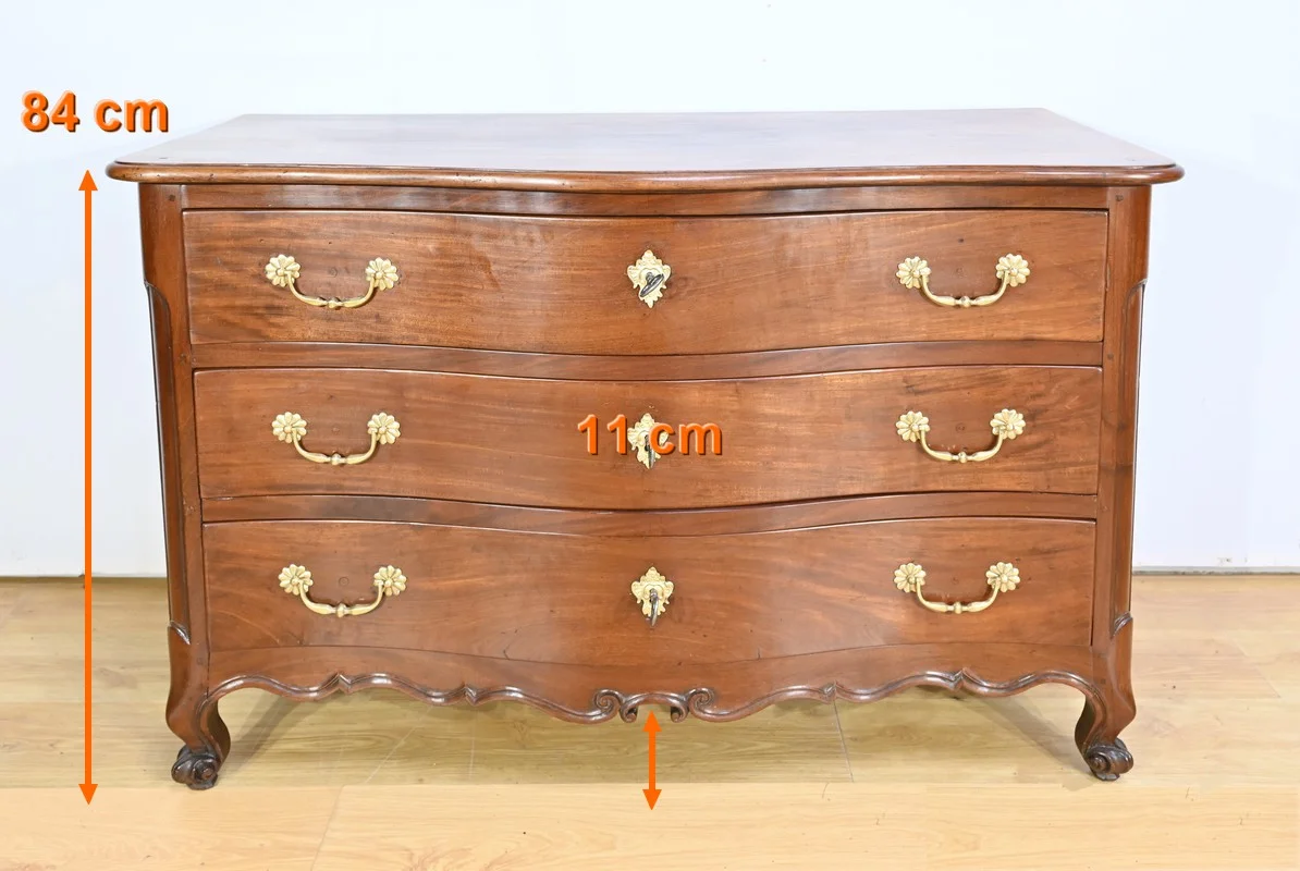 Commode Nantaise de Port en Acajou de Cuba – 2ème partie XVIIIe