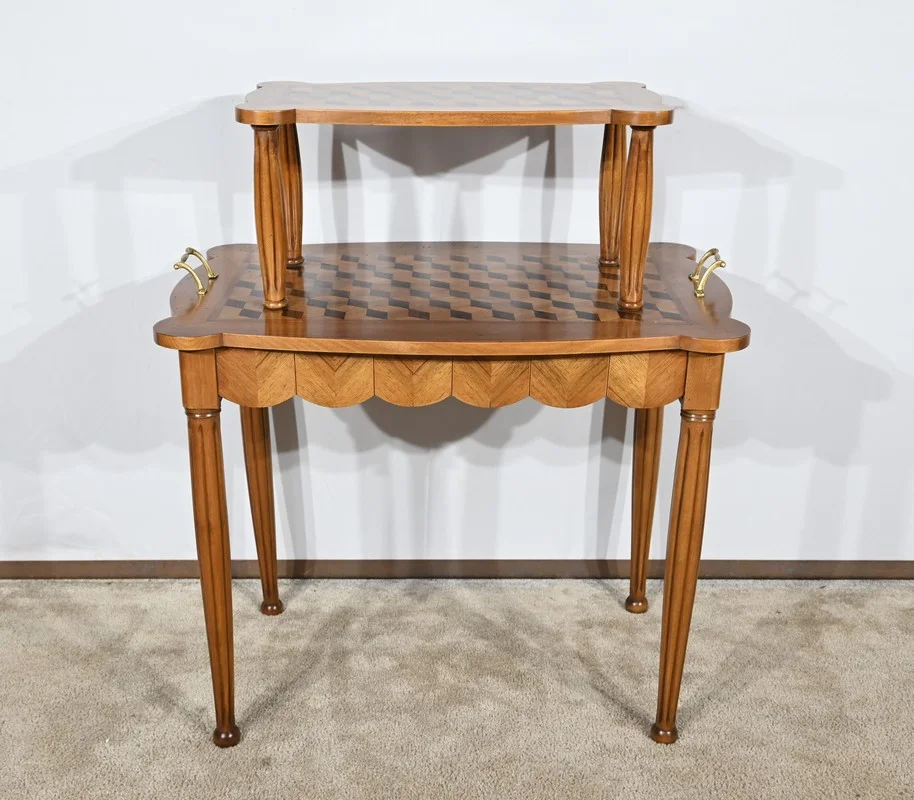 Table de Service en Marqueterie de Noyer et Palissandre - 1940