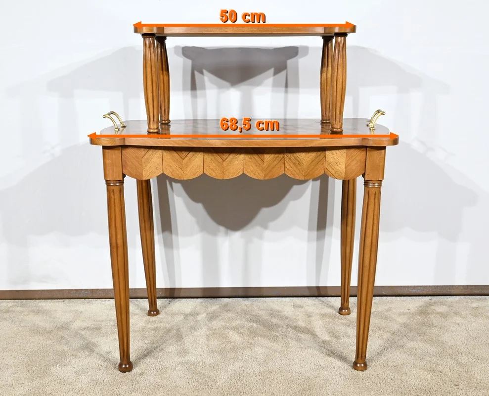 Table de Service en Marqueterie de Noyer et Palissandre - 1940