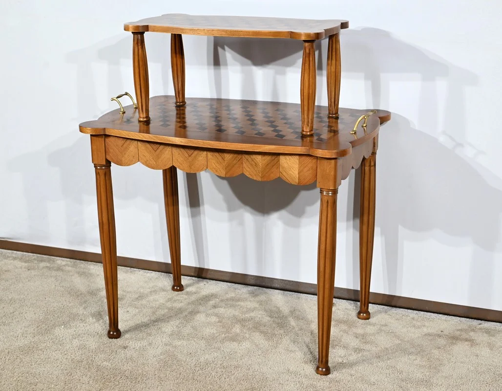 Table de Service en Marqueterie de Noyer et Palissandre - 1940