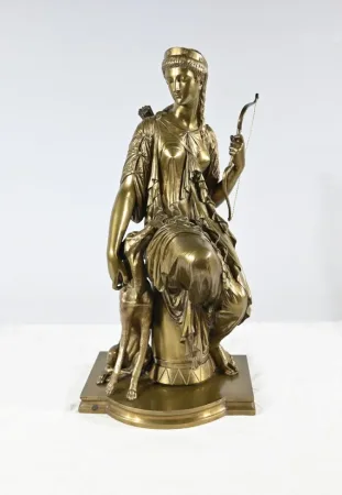 青铜雕像，署名 PEIFFER