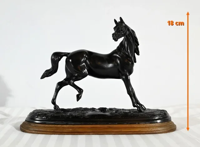 Cheval en Régule sur Socle Bois – Début XXe