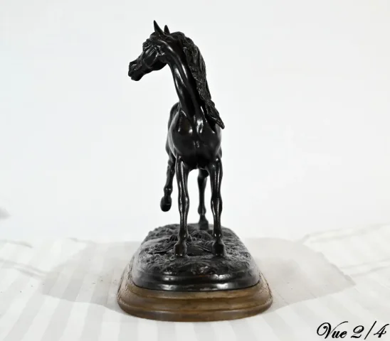 Cheval en Régule sur Socle Bois – Début XXe