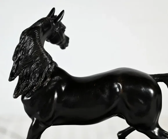Cheval en Régule sur Socle Bois – Début XXe