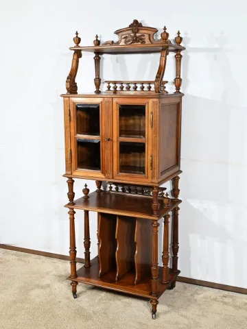 Rare Meuble à Musique en Noyer – 1920
