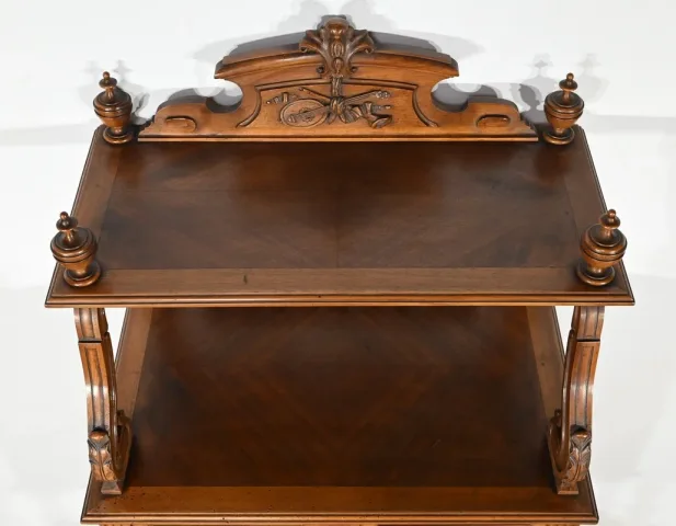 Rare Meuble à Musique en Noyer – 1920