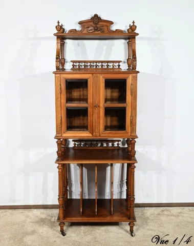 Rare Meuble à Musique en Noyer – 1920