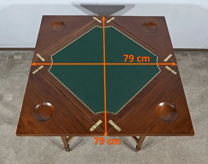 Table à Jeux, dite Mouchoir, en Acajou Blond - 1930