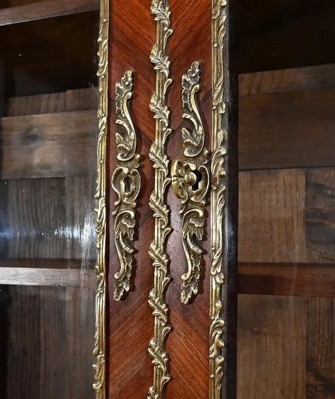 Bibliothèque Deux-Corps en Palissandre et Marqueterie, style Louis XV - Fin XIXe