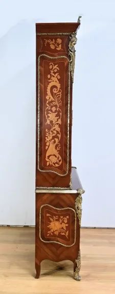 Bibliothèque Deux-Corps en Palissandre et Marqueterie, style Louis XV - Fin XIXe
