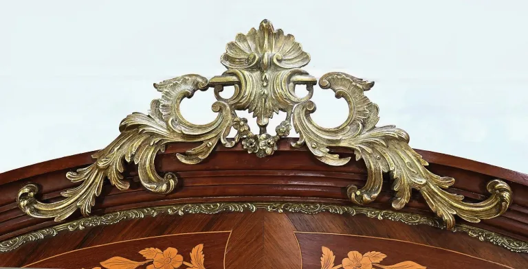 Bibliothèque Deux-Corps en Palissandre et Marqueterie, style Louis XV - Fin XIXe