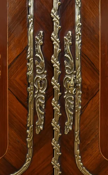 Bibliothèque Deux-Corps en Palissandre et Marqueterie, style Louis XV - Fin XIXe