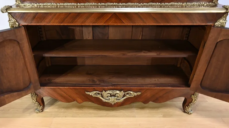 Bibliothèque Deux-Corps en Palissandre et Marqueterie, style Louis XV - Fin XIXe